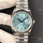 Swiss Replica Rolex Day Date 40mm Dubai Blue Fluted Bezel 3255 Movement